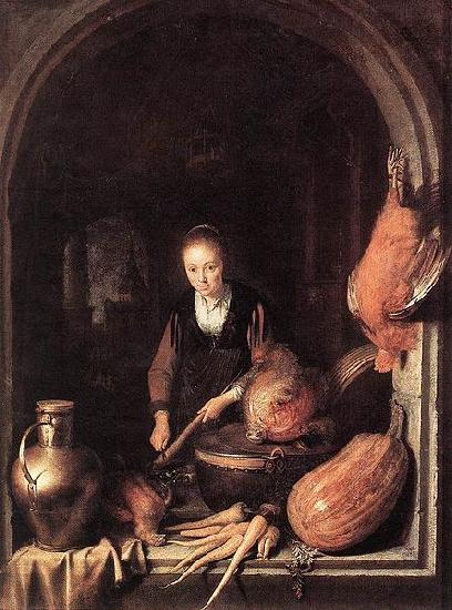 Gerard Dou Woman Peeling Carrot oil painting picture